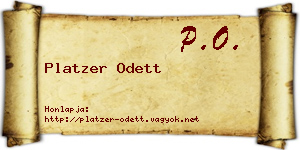 Platzer Odett névjegykártya